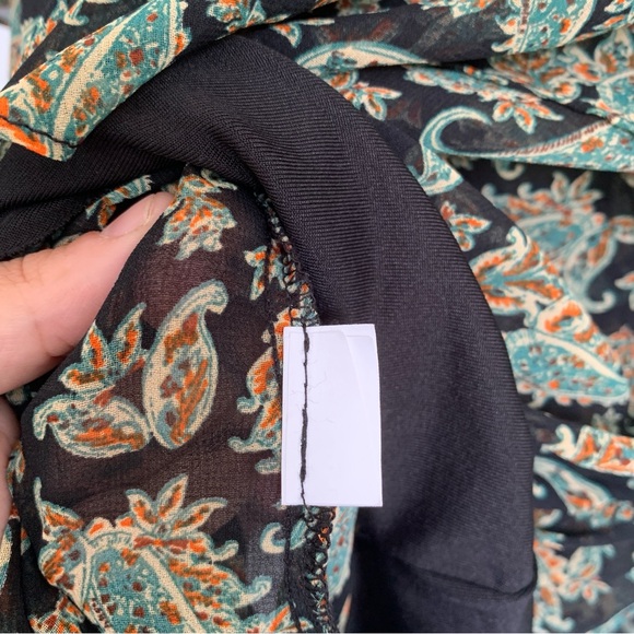 ZARA PAISLEY GREEN LONG SLEEVED BODYSUIT - Picture 3 of 10